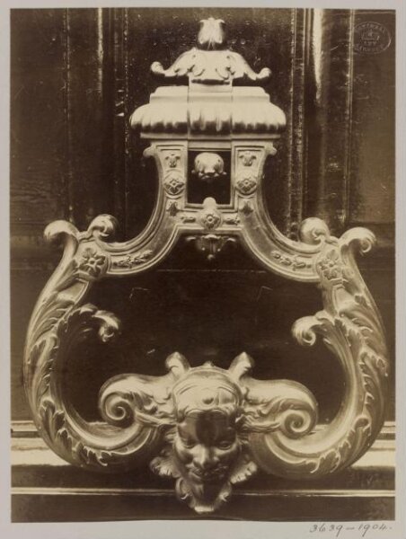 Atget, Jean-Eugène-Auguste, Door Knocker, Paris, France