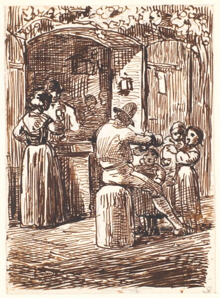 Wilhelm Marstrand, Udenfor et vinudsalg i Italien