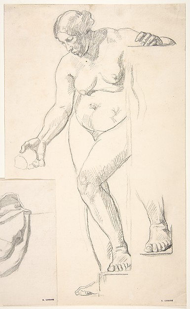 Henri Lehmann, Standing Nude Female Figure