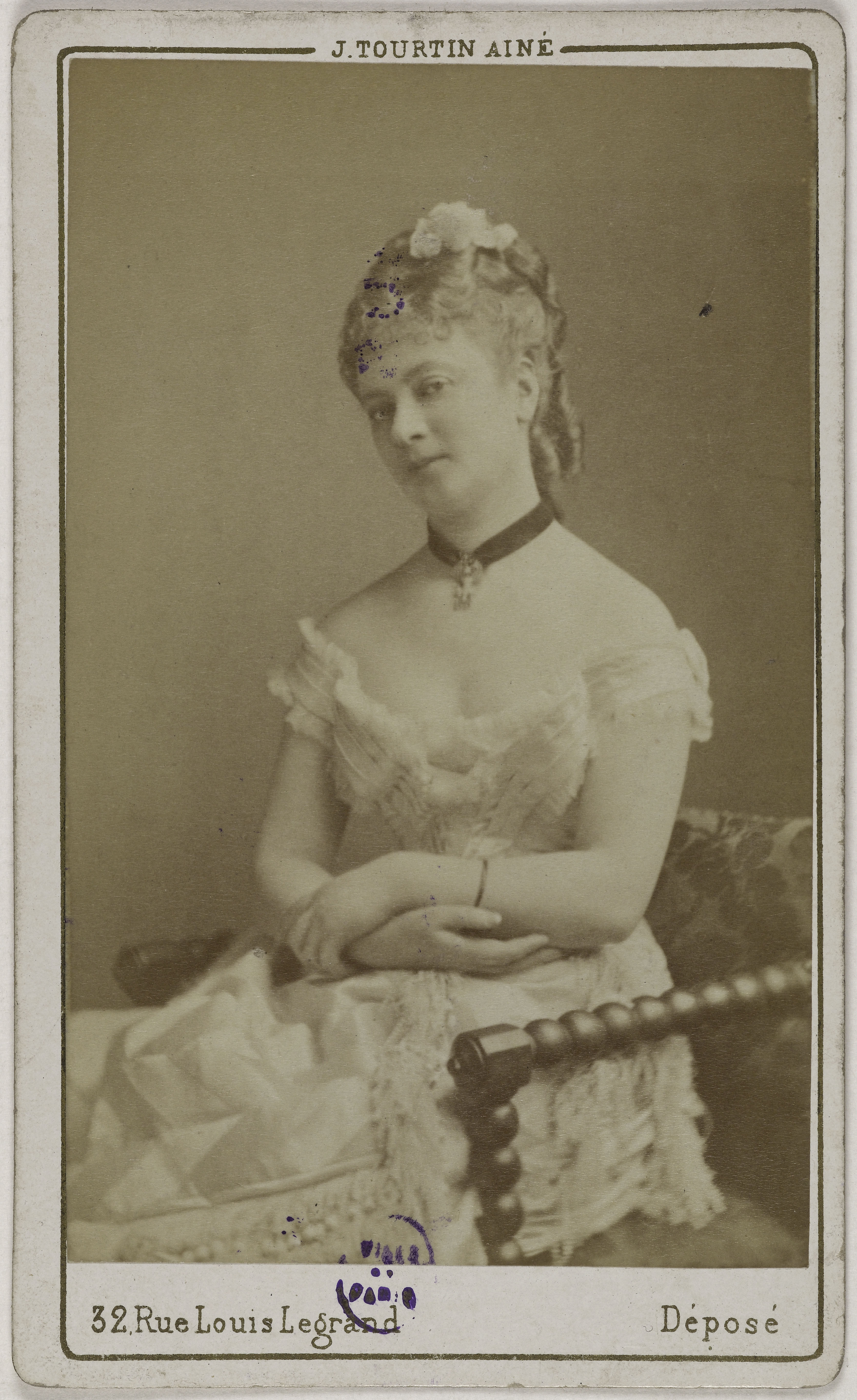 Joseph Tourtin, Portrait d'Elise Damain (actrice aux théâtres du Palais Royal, de l'Ambigü et du Vaudeville)