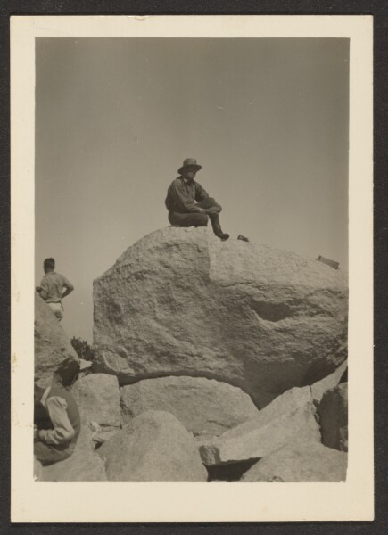 Louis Fleckenstein, [Man Seated on Rocks]