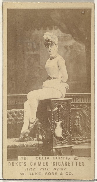 W. Duke, Sons & Co., Card Number 751, Celia Curtis, from the Actors and Actresses series (N145-5) issued by Duke Sons & Co. to promote Cameo Cigarettes