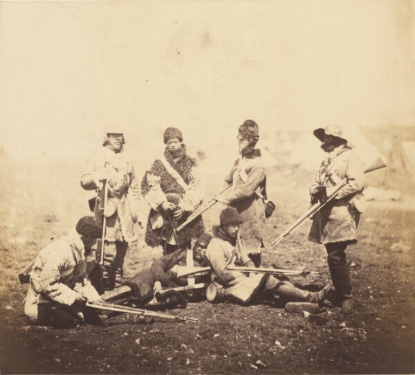Roger Fenton, Men of the 68th Regiment - Winter Dress.