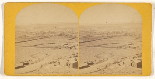 Unknown, [High angle view of an unidentified desert village, possibly in southwestern United States]