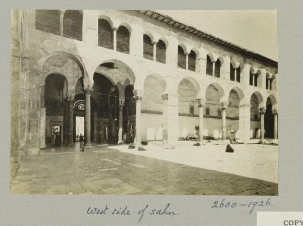 K.A.C. Creswell, East side of courtyard in the Great Umayyad Mosque, Damascus
