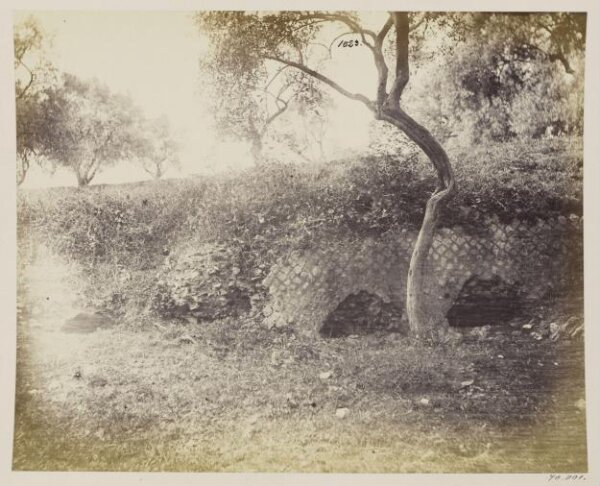 Parker, John Henry, Aqueducts - Anio Novus, A.D. 50, Castellum and Specus above the road to Carciano, at Tivoli.