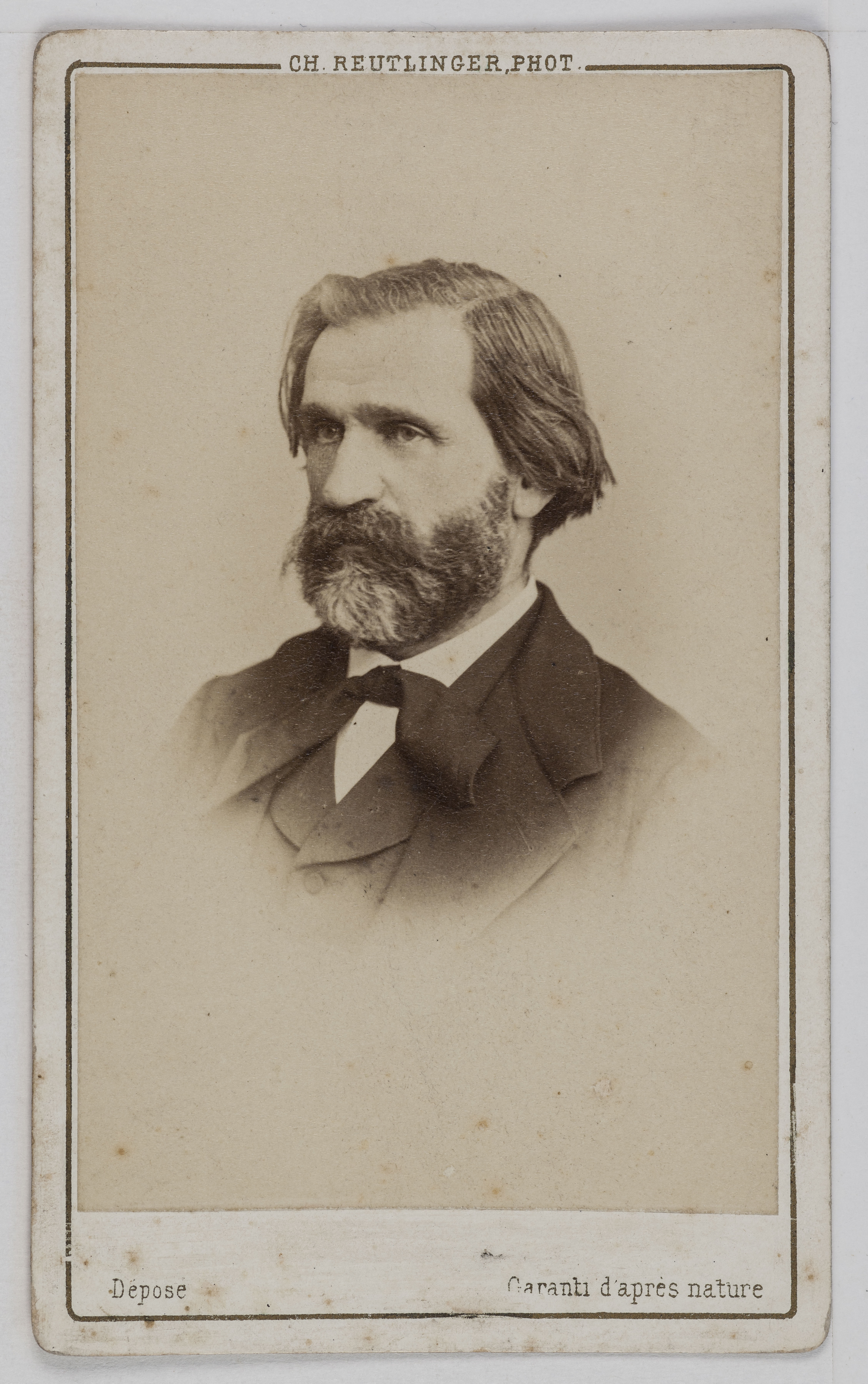 Charles Reutlinger, Portrait de Giuseppe Verdi (1813-1901), compositeur d'opéra, député en 1861 et sénateur en 1874.