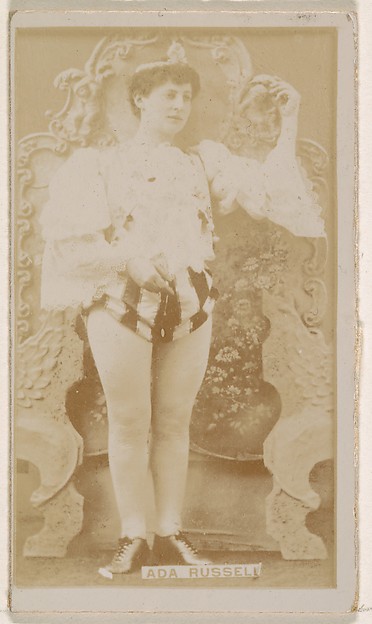 Kinney Brothers Tobacco Company, Ada Russell, from the Actresses series (N245) issued by Kinney Brothers to promote Sweet Caporal Cigarettes