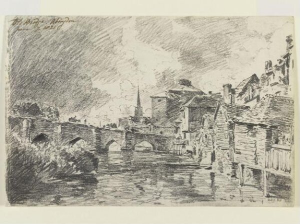 Constable, John (RA), The old bridge at Abingdon, Berks