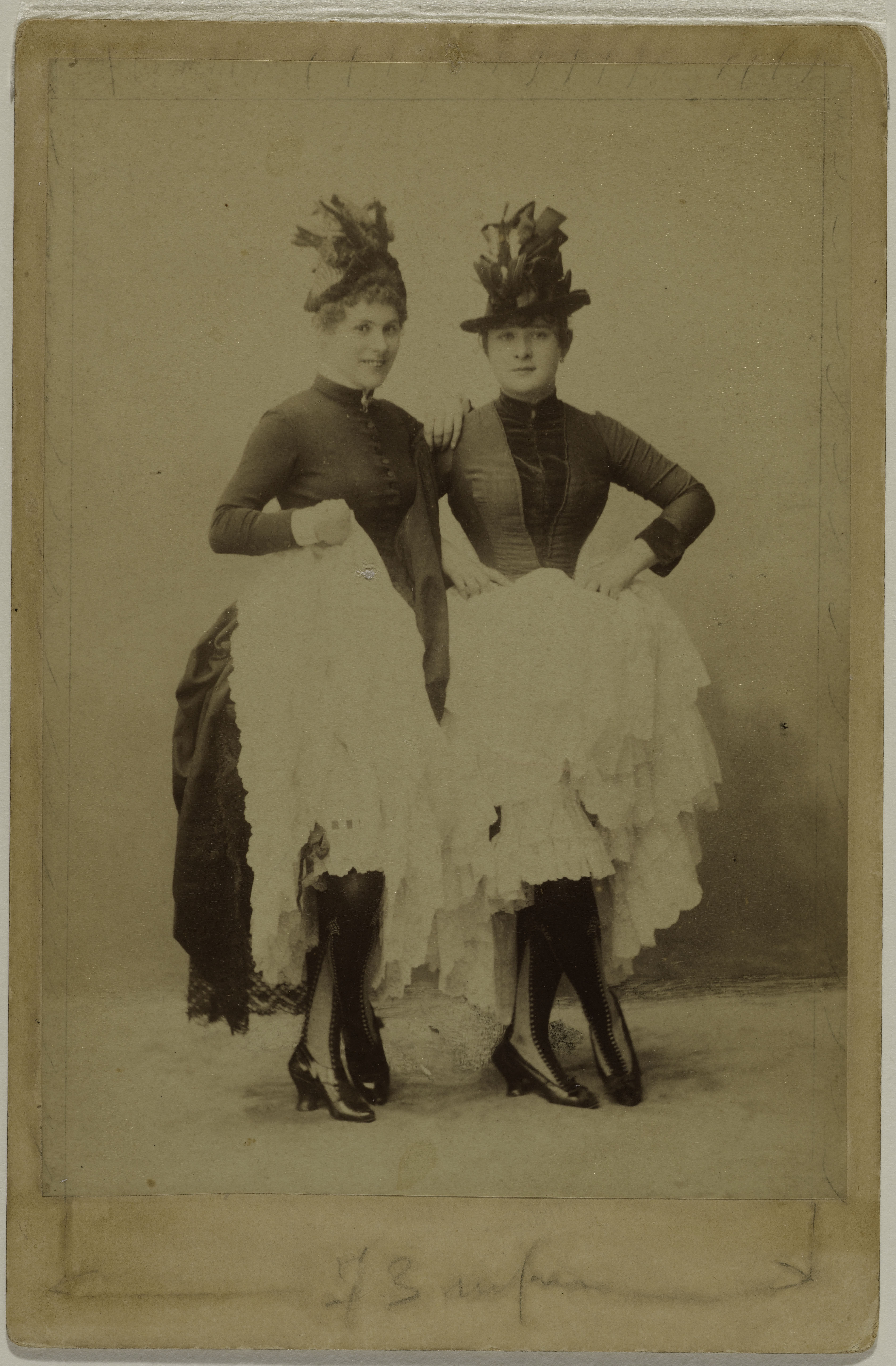Anonyme, Portrait des deux danseuses Grille d'égout et la Goulue