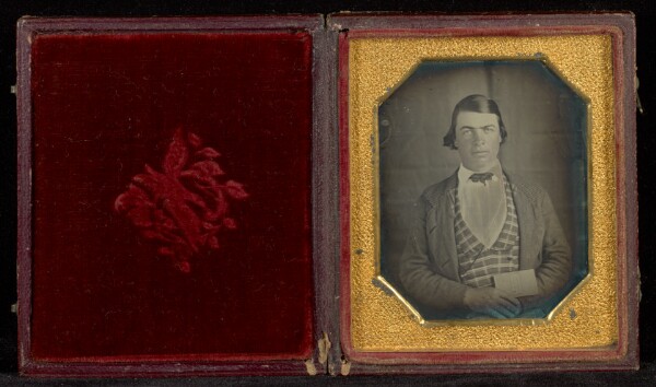 Unknown, [Portrait of Young Man Holding Map of Mexico]