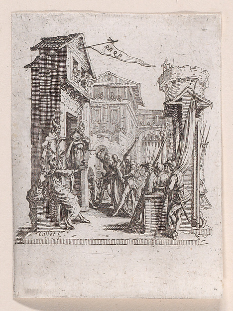 Jacques Callot, Jésus Comparait Devant Caiphe (Jesus Appears Before Caiaphas), from "La Petite Passion" (The Little Passion)