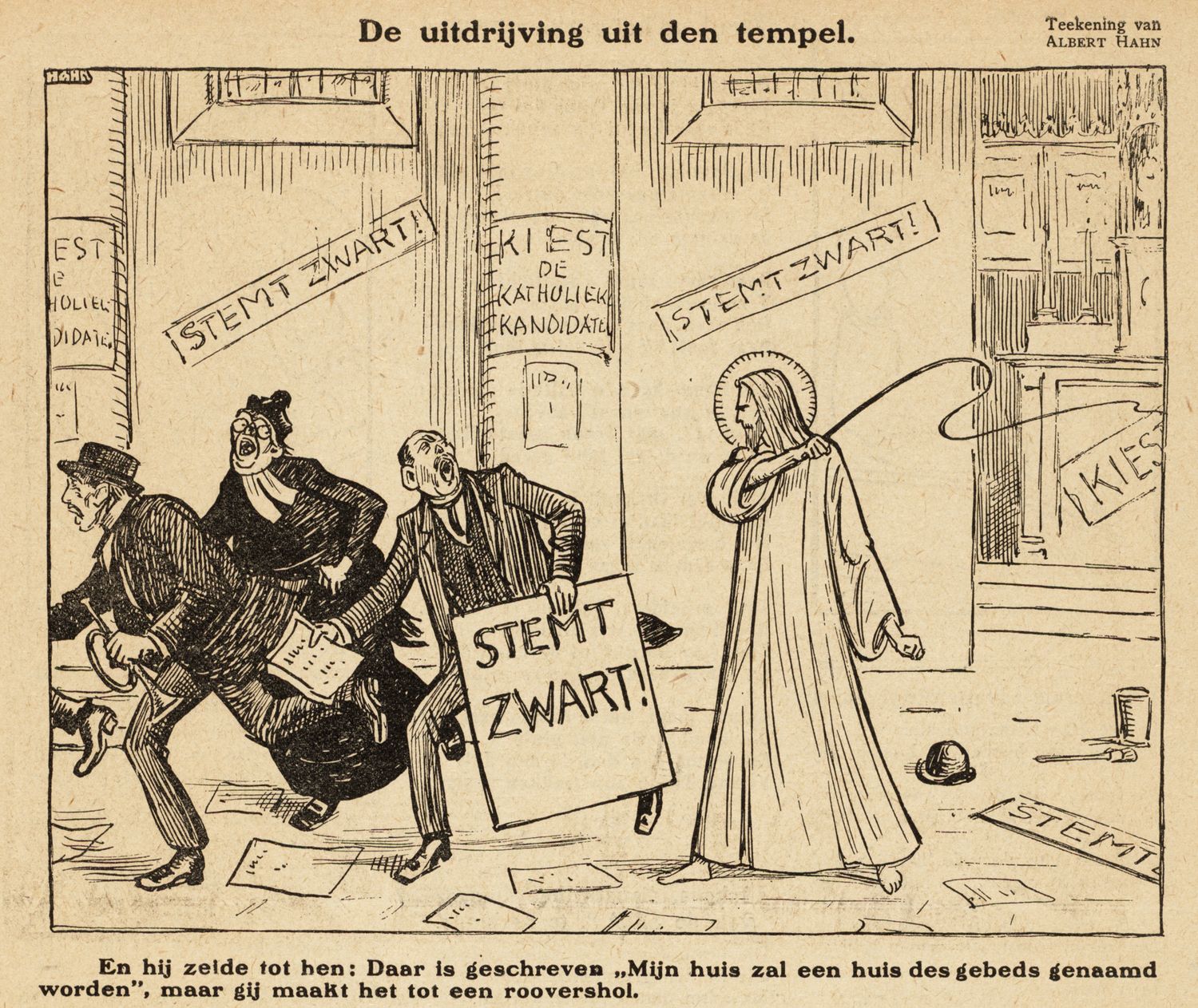 Hahn, Albert,draughtsman., De uitdrijving uit den tempel