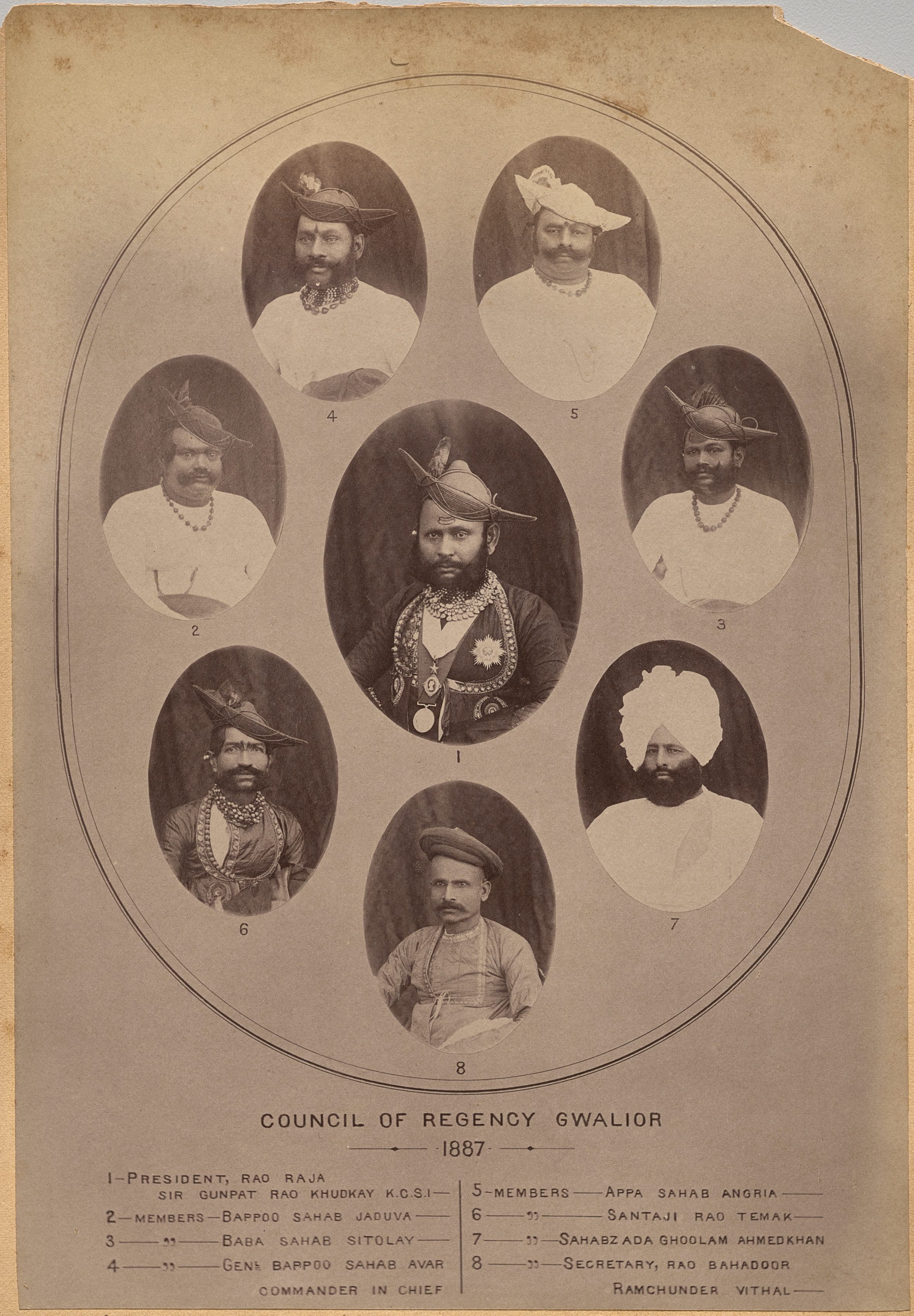 Raja Deen Dayal, Council of Regency, Gwalior