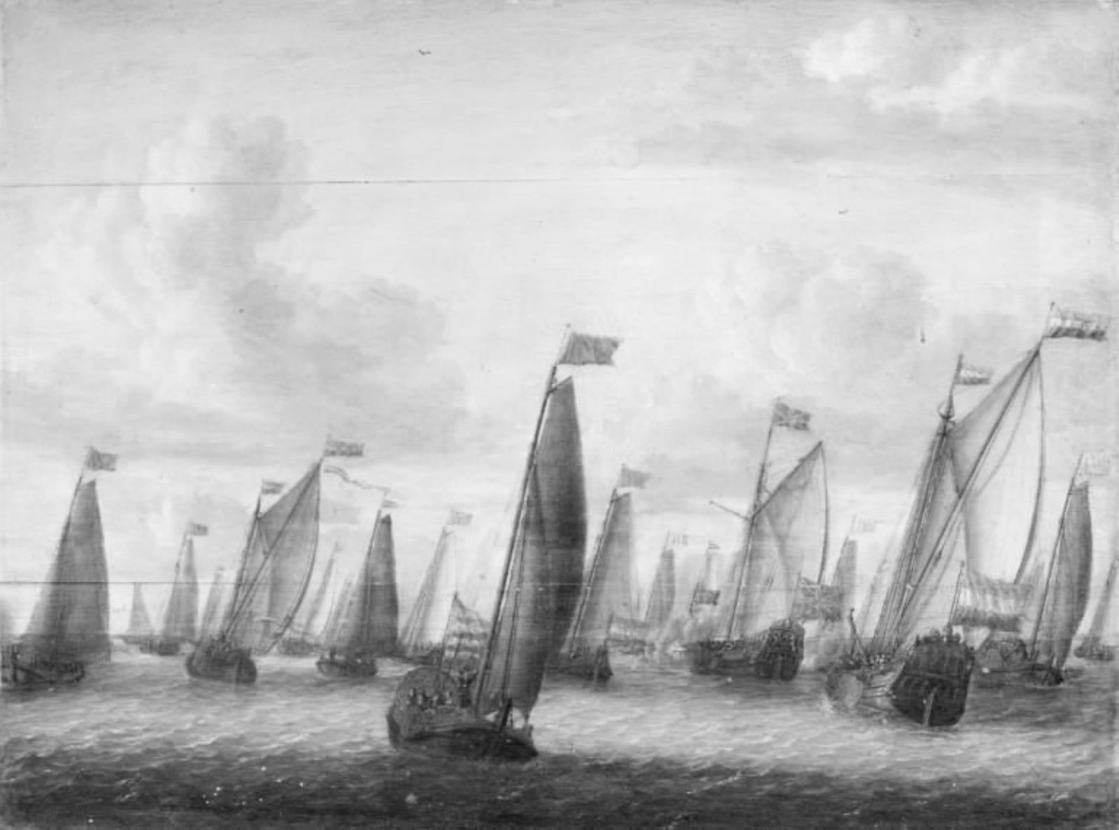 Abraham Storck, Den såkaldte admiral-sejling på floden Amstel
