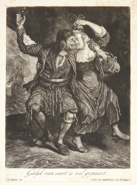 Cornelis Dusart, Dansende par. En sømand, der berøves af sin dansepartner