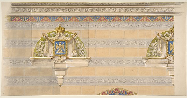 Jules-Edmond-Charles Lachaise, Design for Upper Wall Decoration, Farnborough, England