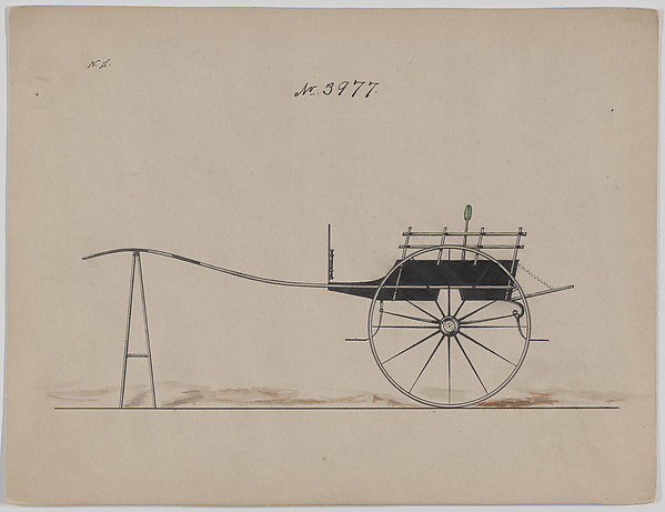 Brewster & Co., Design for Dog Cart or 2 Wheeler, no. 3977