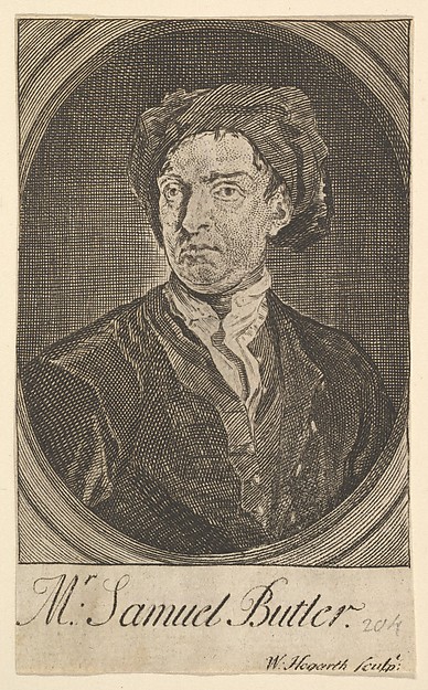 William Hogarth, Frontispiece Portrait (Seventeen Small Illustrations for Samuel Butler's Hudibras)