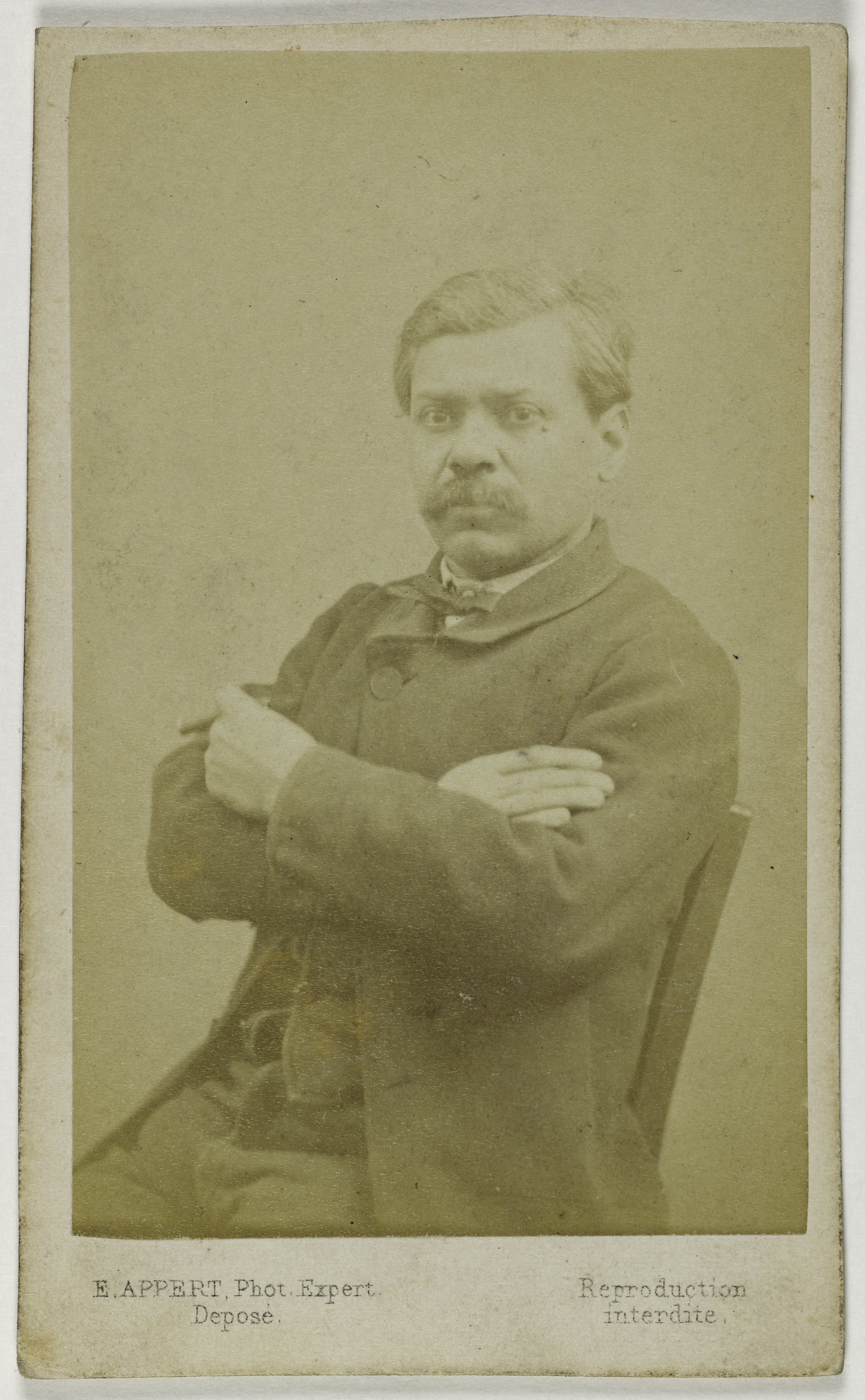 Ernest Charles Appert, Portrait de Gustave Ernest Genton, magistrat de la Commune, condamné à mort et exécuté en 1872. Commune de Paris 1871.