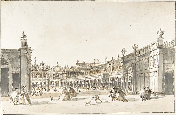 Giacomo Guardi, Piazza San Marco Decorated for the Festa della Sensa