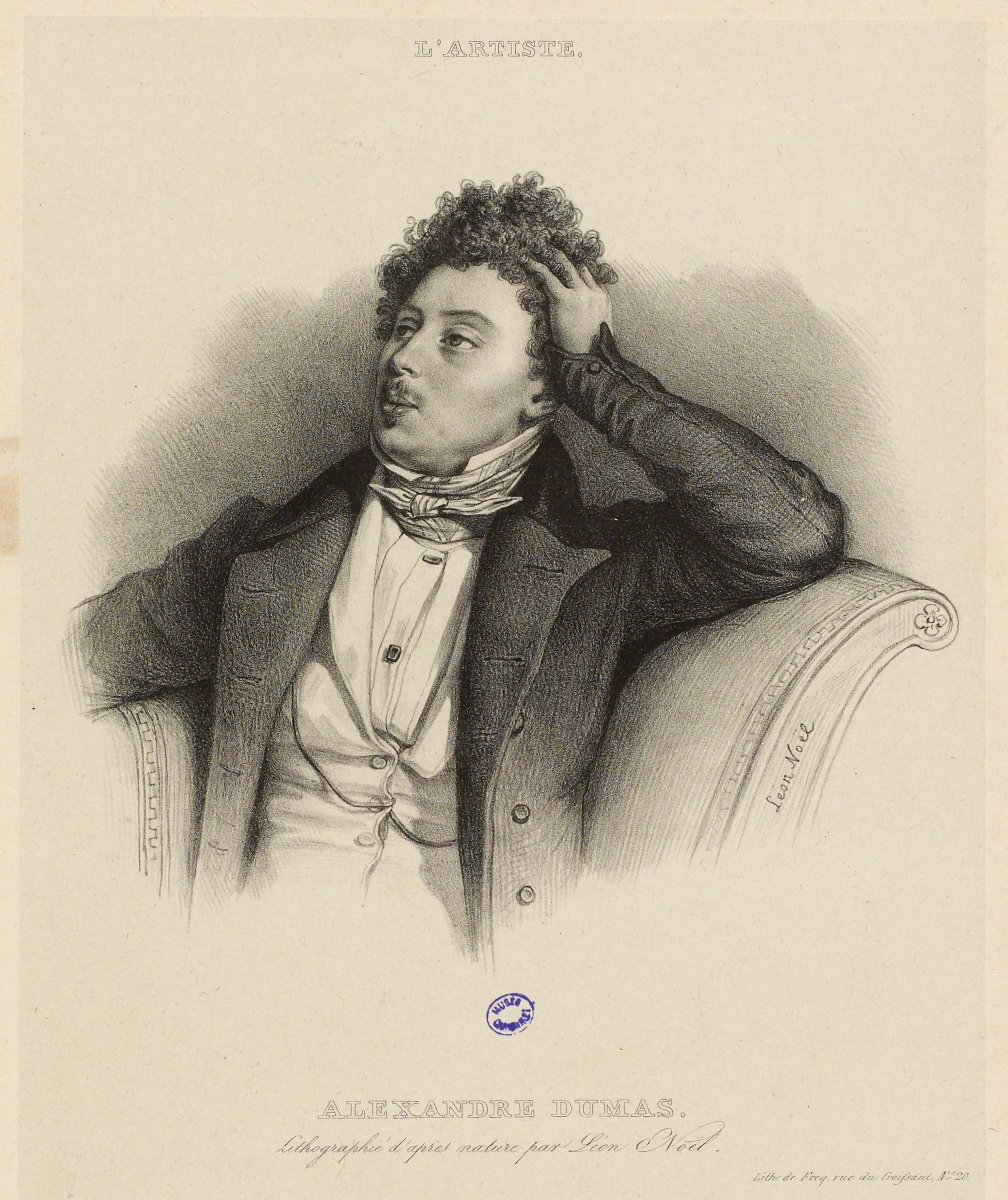 Alphonse Léon Noel, Portrait d'Alexandre Dumas.