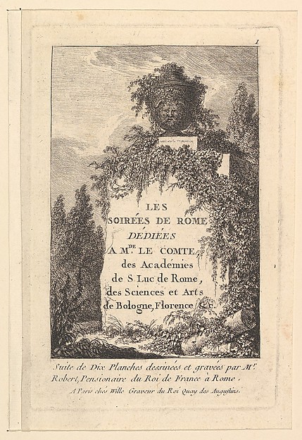 Hubert Robert, Title, "Les Soirées de Rome"