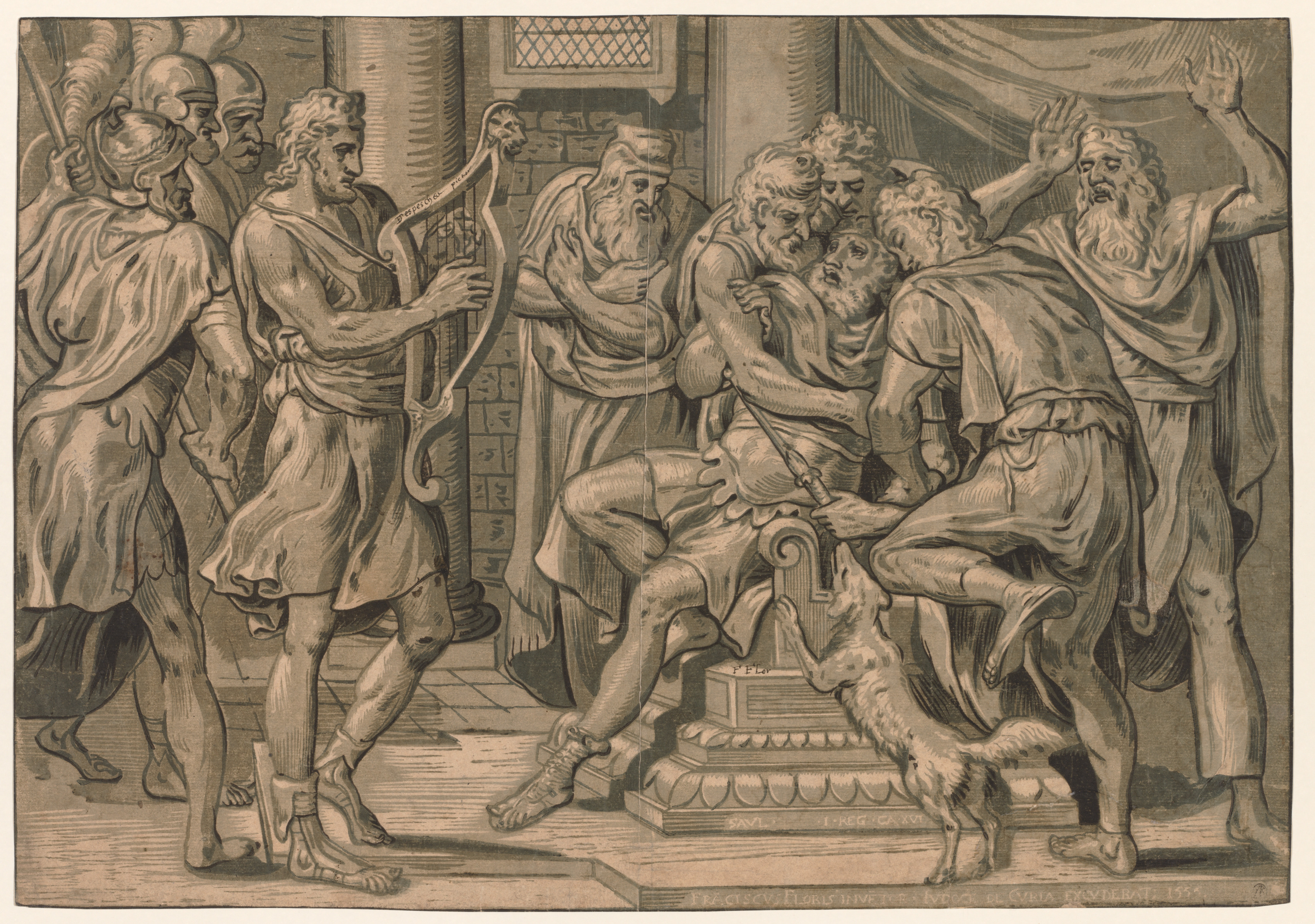 Frans Floris, David Playing the Harp before Saul