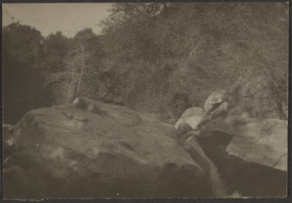 Louis Fleckenstein, [Figure Seated on Rock]