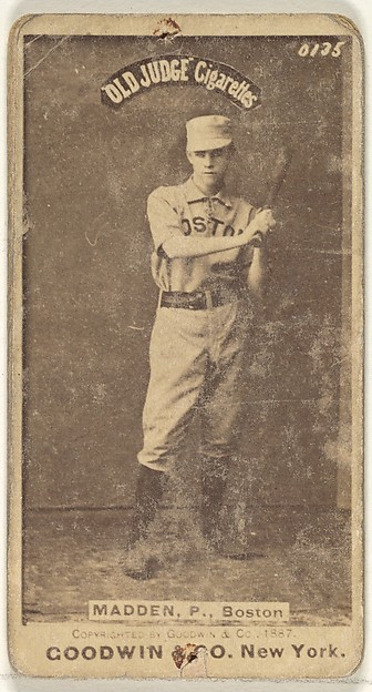 Goodwin & Company, Madden, Pitcher, Boston, from the Old Judge series (N172) for Old Judge Cigarettes