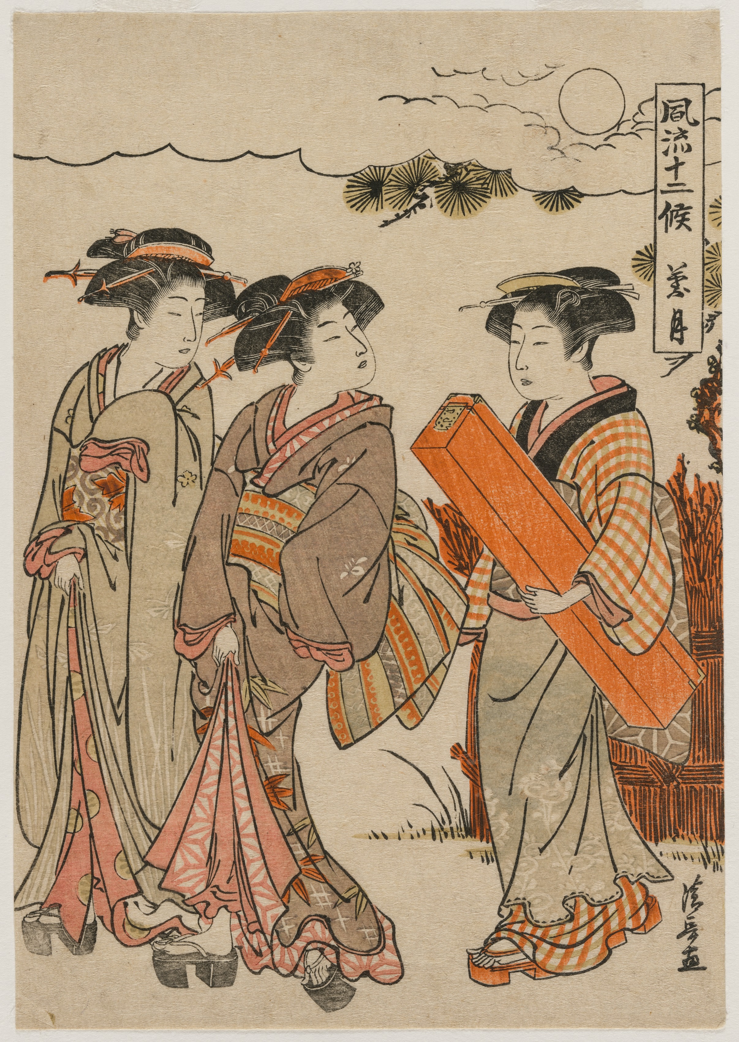 Torii Kiyonaga, The Eighth Month (from the series Fashionable Presentations of the Twelve Months)