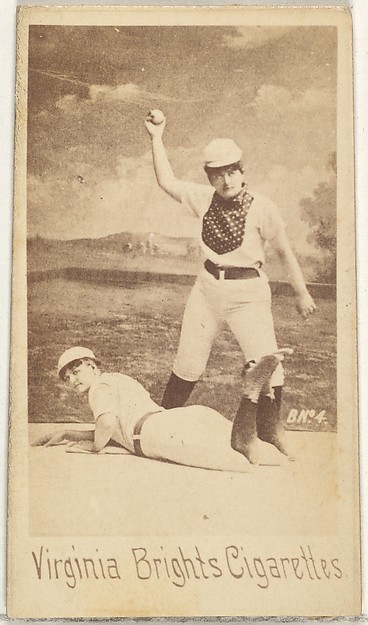 Allen & Ginter, Card 4, from the Girl Baseball Players series (N48, Type 1) for Virginia Brights Cigarettes