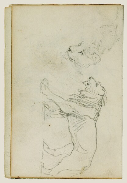 Théodore Géricault, Lion walking, head of a lioness