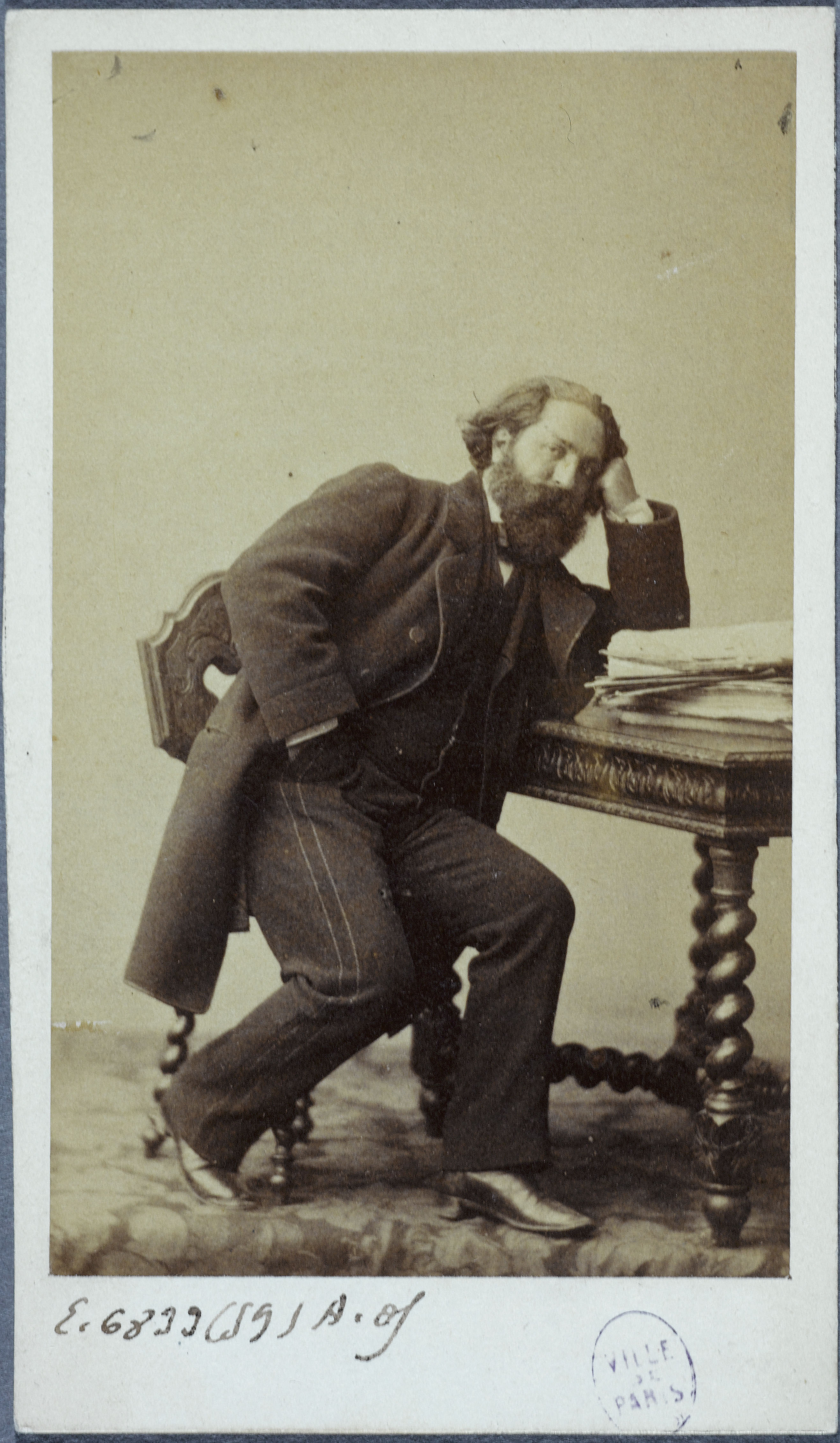 Pierre Petit & Trinquart, Portrait de Gustave Aimard ou Aymard (Olivier Gloux, dit) (1818-1883), (roman, grand voyageur)