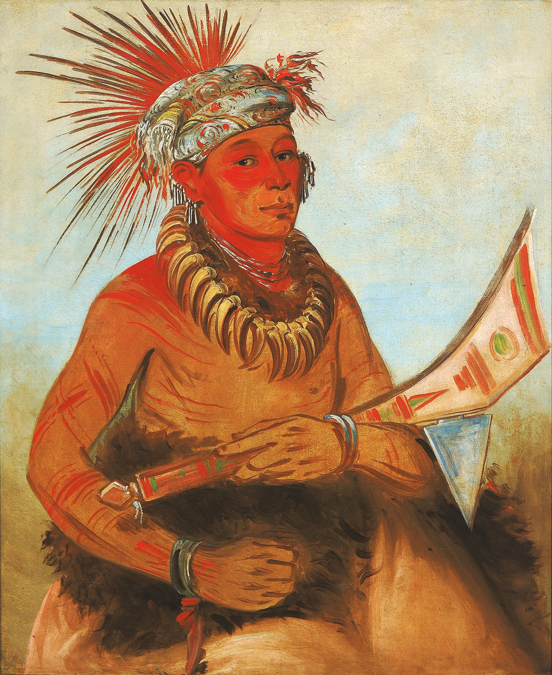 George Catlin, Pah-ta-cóo-chee, Shooting Cedar, a Brave