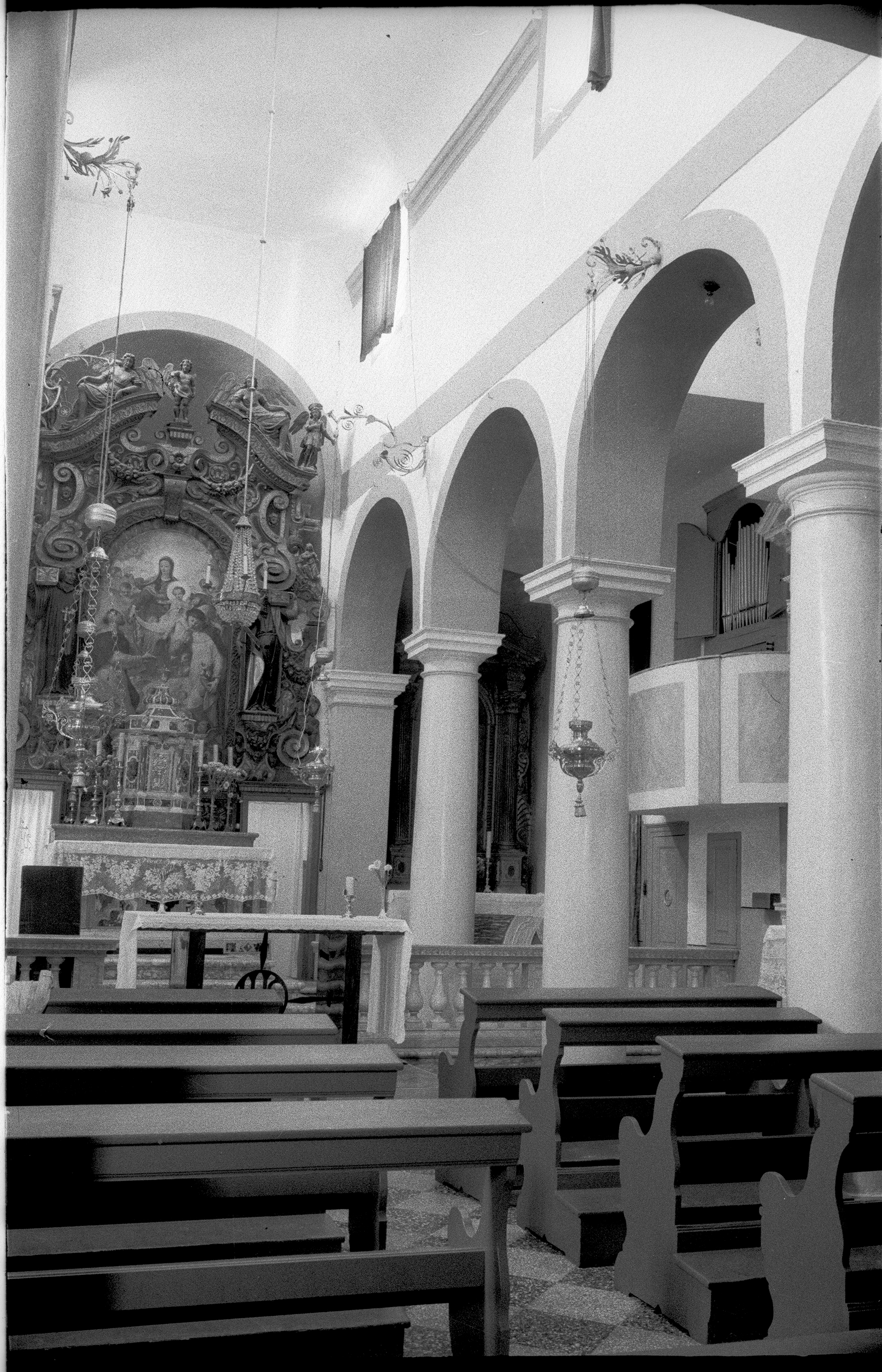Nino Vranić, Rab - Crkva Sv. Andrije Apostola, crkva benediktinskog samostana - Smještaj u prostoru (otvoreni prospekt)
