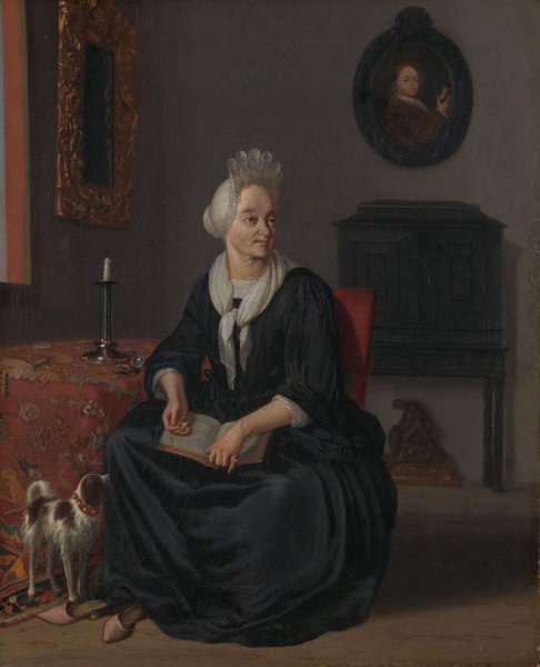 Ludolf Bakhuysen, Anna de Hooghe (1645-1717). The Painter's fourth Wife