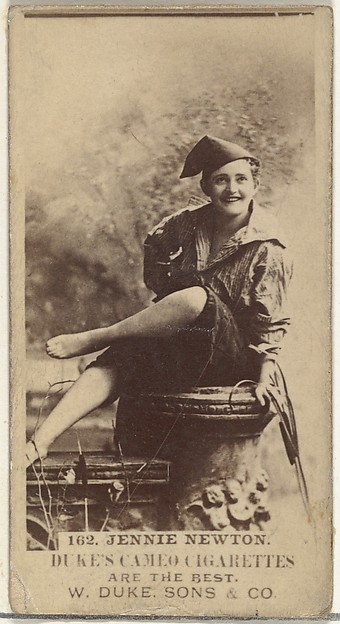 W. Duke, Sons & Co., Card Number 162, Jennie Newton, from the Actors and Actresses series (N145-5) issued by Duke Sons & Co. to promote Cameo Cigarettes