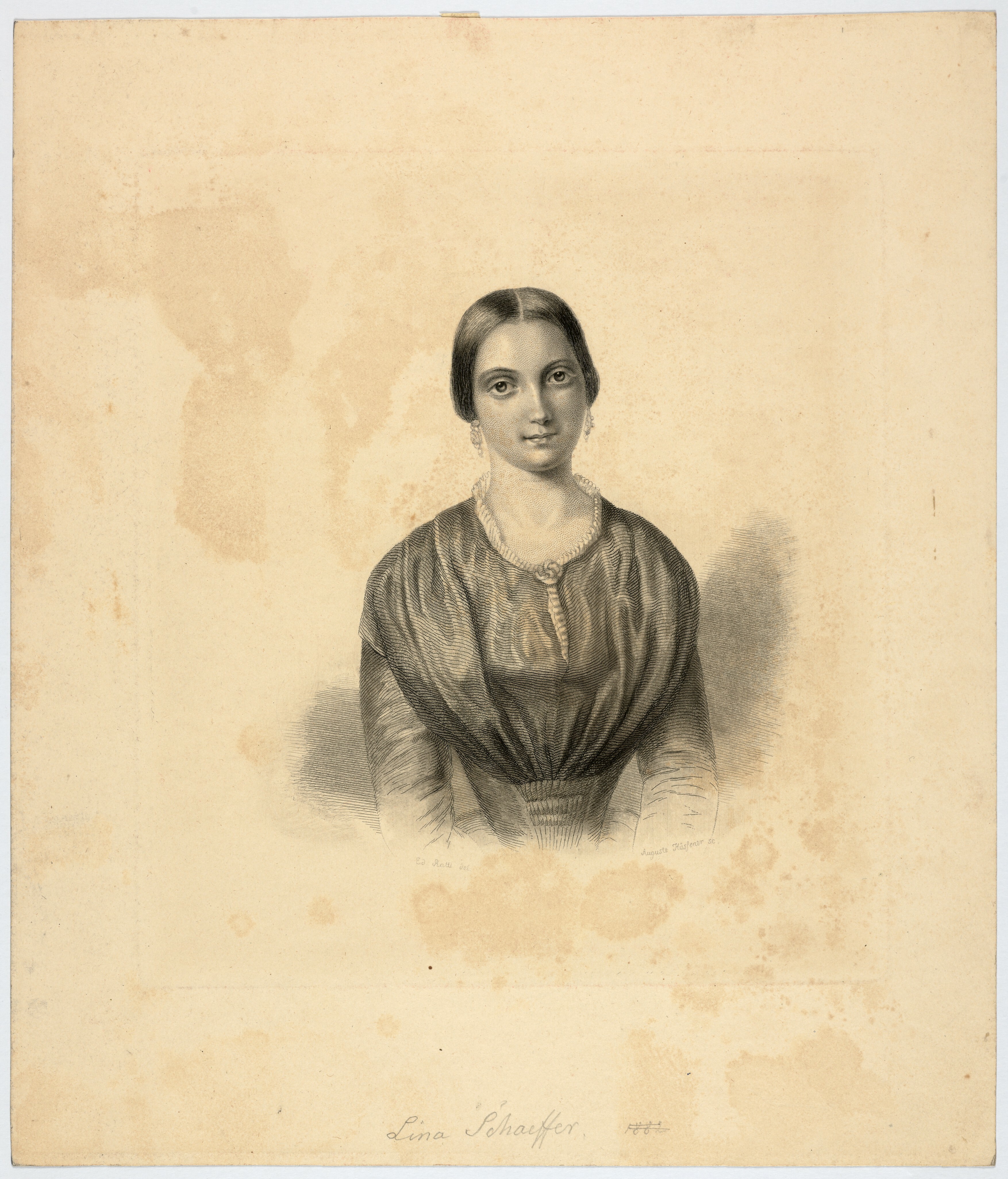 Auguste Hüssener, Porträt Lina Schaeffer