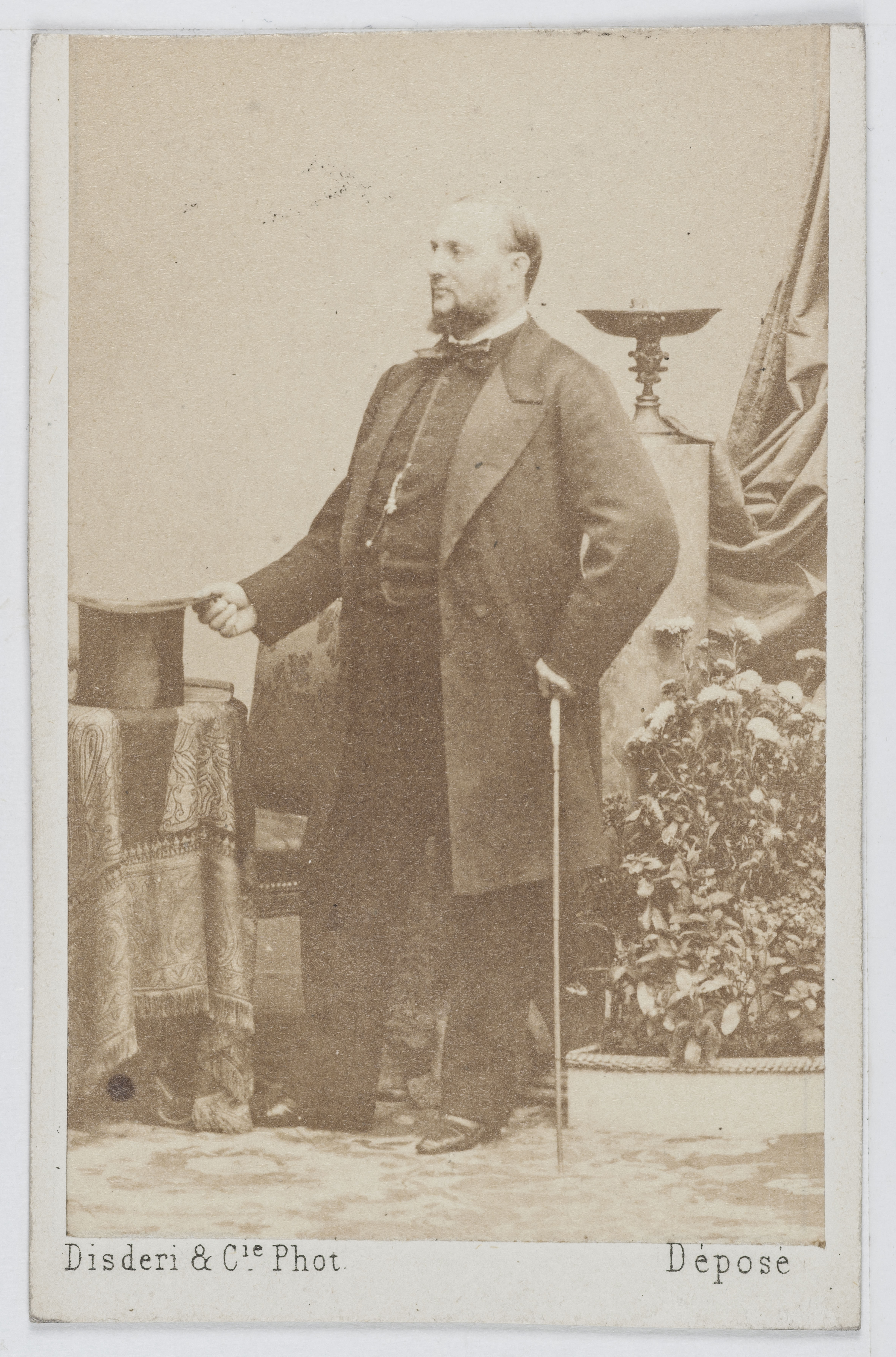 Disderi & Cie, Portrait d'Enrico Tamberlick (1820-1889), ténor au Théâtre des Italiens entre 1858 et 1877.