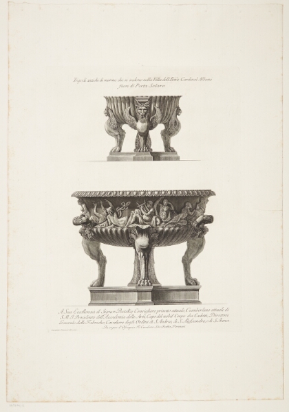Giovanni Battista Piranesi, To trefødder i marmor