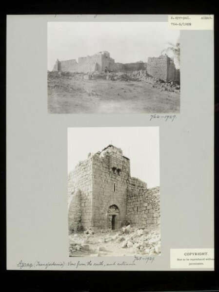 K.A.C. Creswell, View from the south on Qasr Azraq, Jordan
