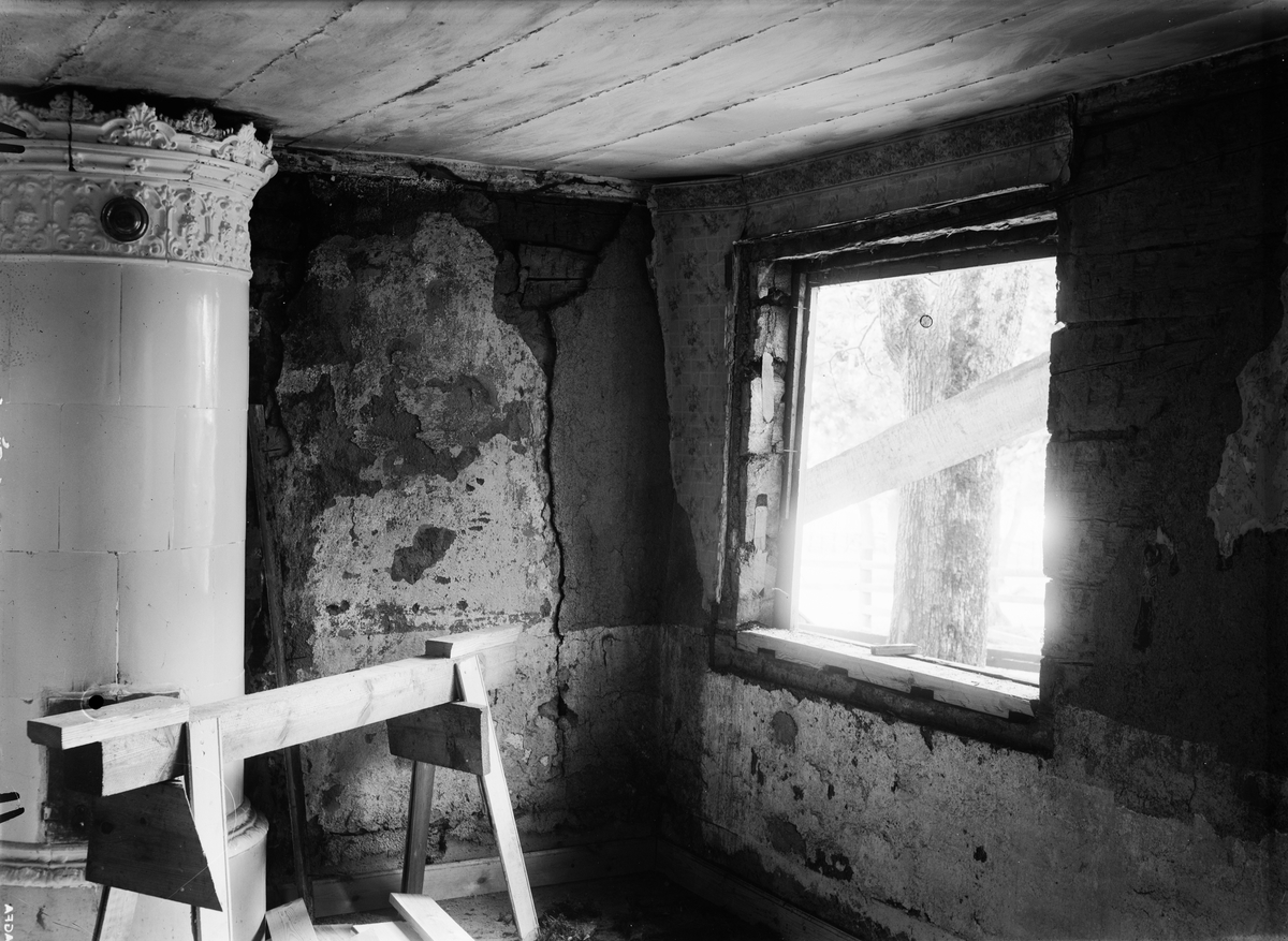 Paul Sandberg, Interior of the manor building, Kvekgården, Fröslunda parish, Uppland 1933
