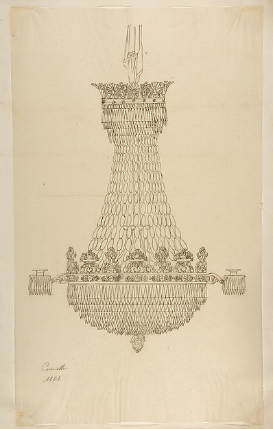 Anonymous, French, 19th century, Design for a Chandelier