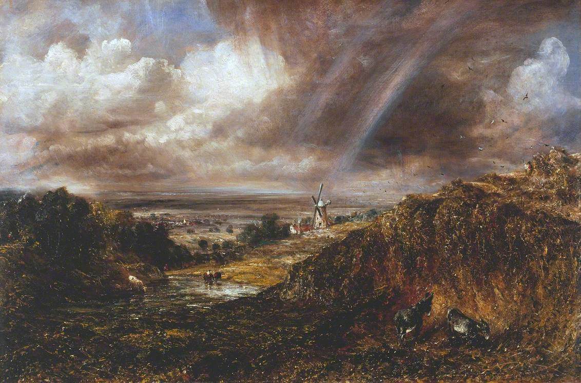 John Constable, Hampstead Heath with a Rainbow