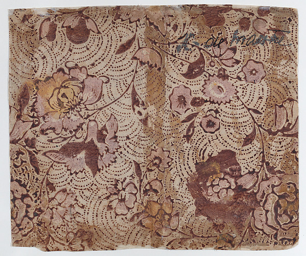 Anonymous, Book cover with overall floral and dot pattern
