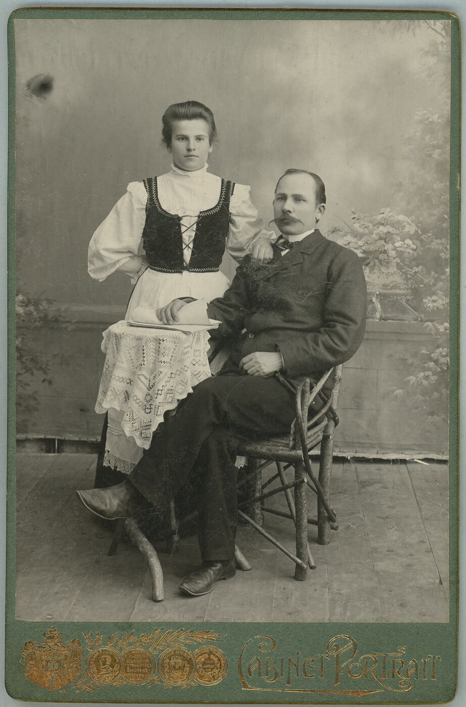 Nežinomas fotografas, Knygnešys Juozas Zauka (1862–1943) su žmona Emilija