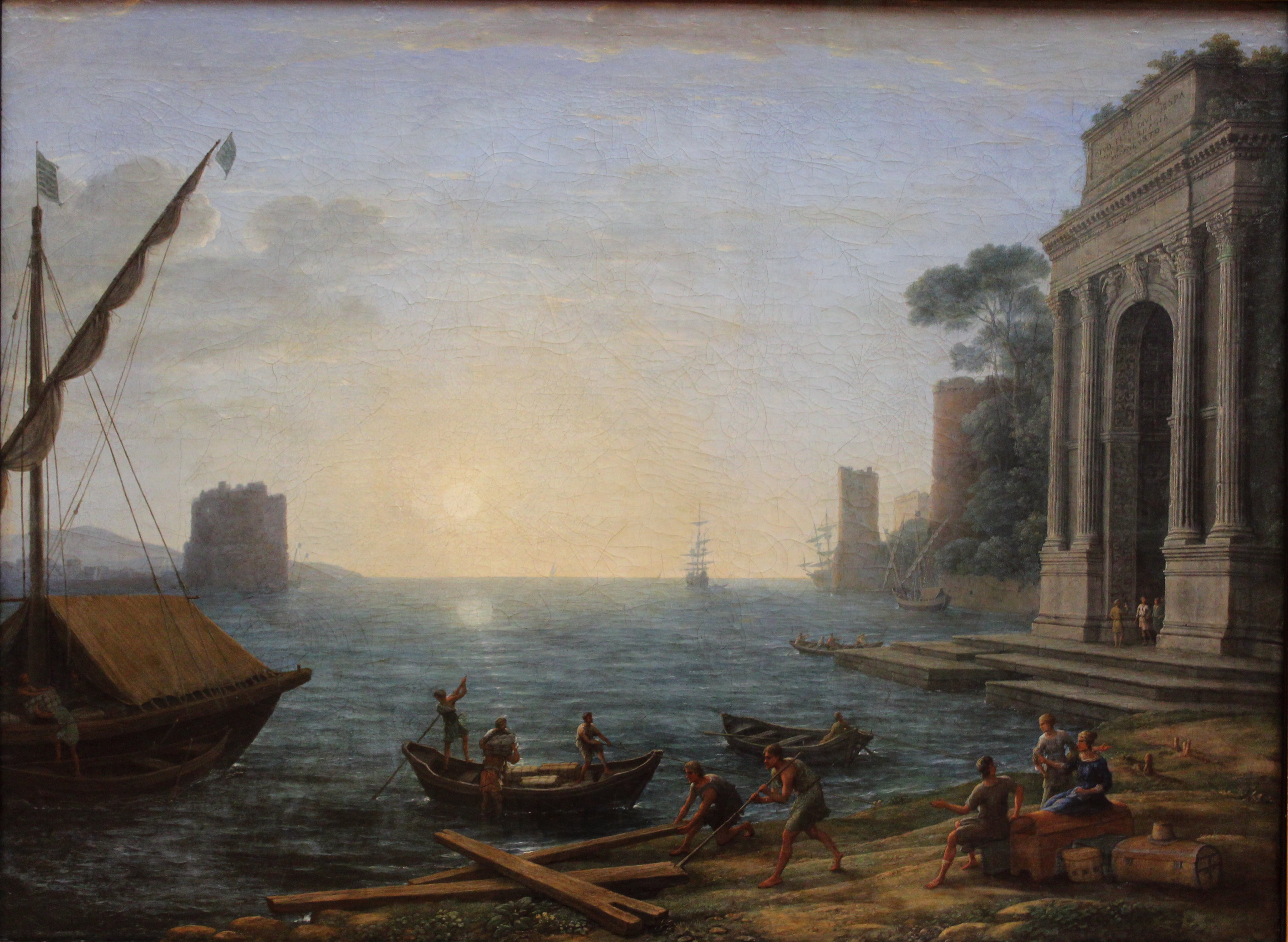 Claude Lorrain, A Seaport at Sunrise