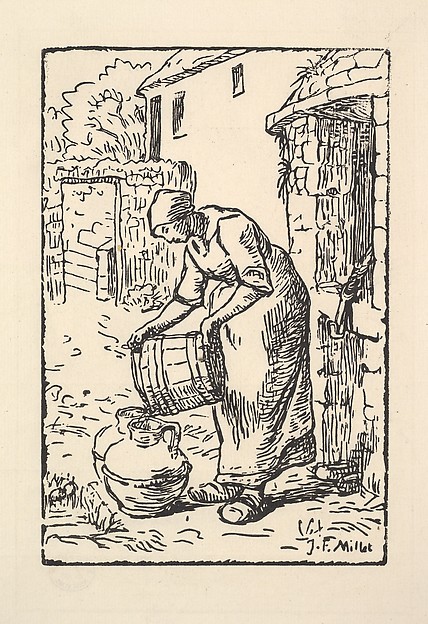 Jean-François Millet, Woman Emptying a Bucket