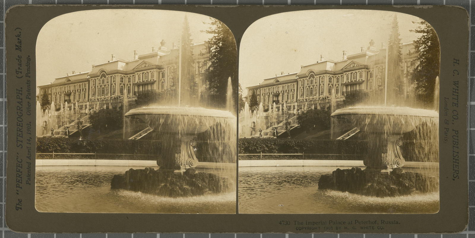 Desconegut, The imperial Palace at Peterhof, Russia. White, H.C. & Co., The "Perfec" Stereograph